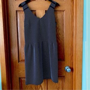 French designed navy and white polka dot Naf Naf cocktail dress